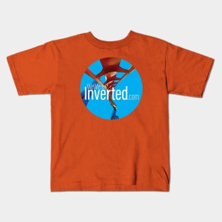 We Were Inverted Logo | Blue Circle | Inset Text Kids T-Shirt